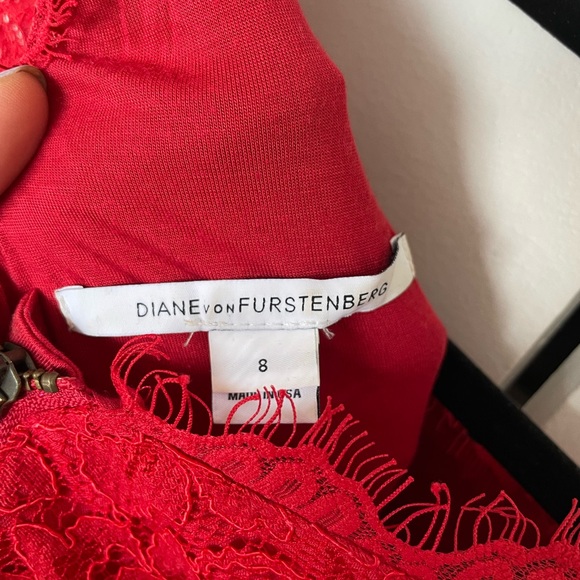 Diane von Furstenburg DVF Red Zarita Dress - Size 8 - Picture 4 of 6